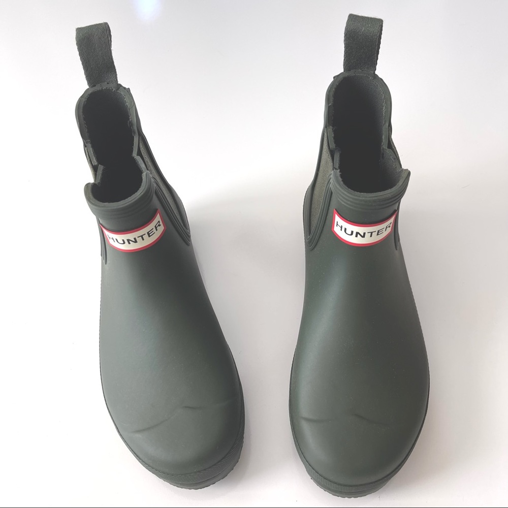 Hunter Original Waterproof Chelsea Olive Green Ankle Rain Boot Size 5 NEW